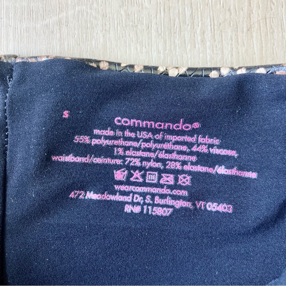 Commando Faux Leather Snakeskin Print Leggings size S - Picture 6 of 6